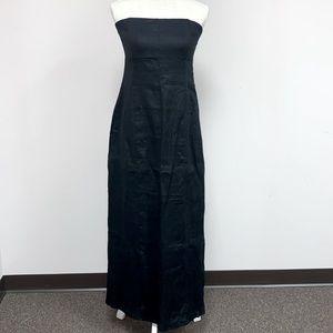 DISSH black strapless linen dress US size 12 /AU size 16